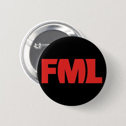 Offizielles FML Abzeichen: FML rot/Schwarzes Button (Vorne & Hinten)