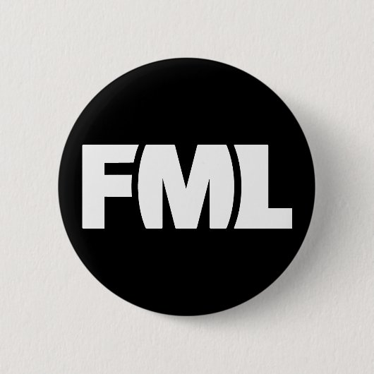 Offizielles FML Abzeichen: FML weiß/Schwarzes Button (Vorderseite)