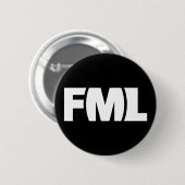 Offizielles FML Abzeichen: FML weiß/Schwarzes Button (Vorne & Hinten)