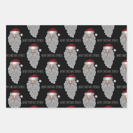 Offizielles Geschenk vom Weihnachtsmann Personalis Geschenkpapier Set (Vorderseite)