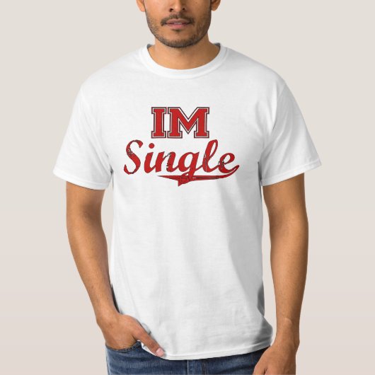 Offizielles "ich bin Single-" Shirt (Vorderseite)