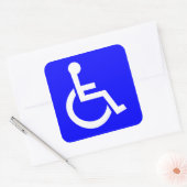 Offizielles internationales Zugangszeichen Quadratischer Aufkleber (Umschlag)