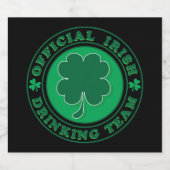 Offizielles irisches Trinkteam Bierflaschenetikett (Einzelnes Label)