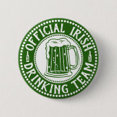 Offizielles Irish Drink Team Funny St Paddys Day Button (Vorderseite)