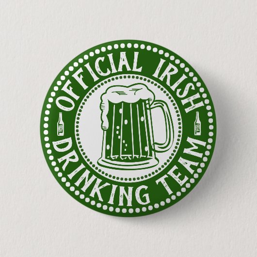 Offizielles Irish Drink Team Funny St Paddys Day Button (Vorderseite)