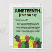 Offizielles Juneteenth Freedom Day Definitionspost Dankeskarte (Vorderseite)