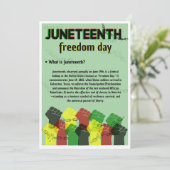 Offizielles Juneteenth Freedom Day Definitionspost Dankeskarte (Stehend Vorderseite)