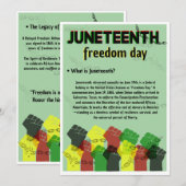 Offizielles Juneteenth Freedom Day Definitionspost Dankeskarte (Vorne/Hinten)