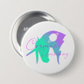 Offizielles kosmisches Einhorn Button (Vorne & Hinten)