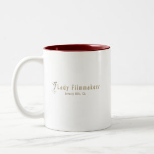 Offizielles Lady-Filmaker-Logo mit Beverly Hills Zweifarbige Tasse