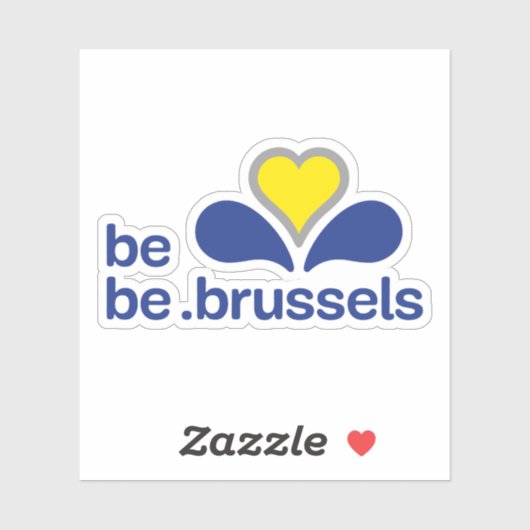 Offizielles Logo der Region Brüssel-Hauptstadt, Be Aufkleber (Blatt)