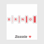 Offizielles Logo von Brünn, Tschechische Republik Aufkleber (Blatt)