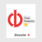 Offizielles Logo von České Budějovice, Tschechisch Aufkleber (Blatt)