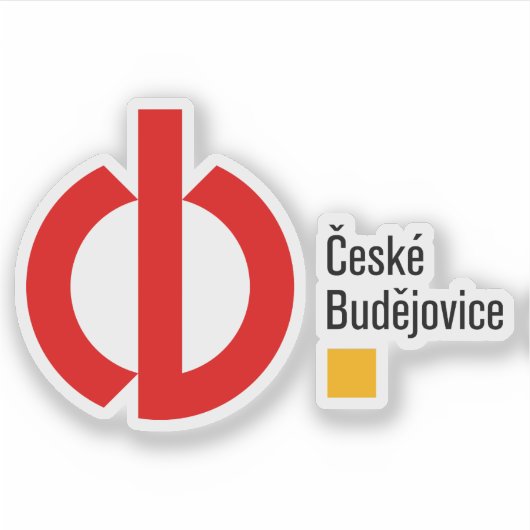 Offizielles Logo von České Budějovice, Tschechisch Aufkleber (Vorderseite)
