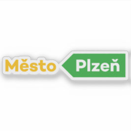 Offizielles Logo von Pilsen, Tschechische Republik Aufkleber