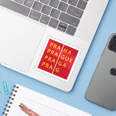 Offizielles Logo von Prag, Tschechische Republik Aufkleber (Laptop mit iPhone)