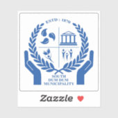 Offizielles Logo von South Dum Dum, Indien Aufkleber (Blatt)