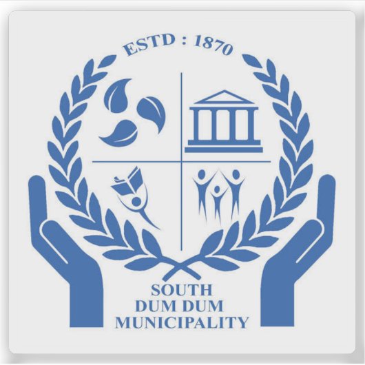 Offizielles Logo von South Dum Dum, Indien Aufkleber (Vorderseite)