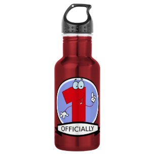 Offizielles Logo zum 1. Geburtstag Edelstahlflasche