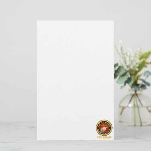 Offizielles MarineSiegel US - Veteran Briefpapier (Stehend Vorderseite)