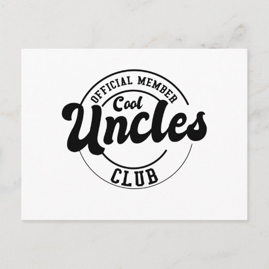 Offizielles Mitglied Cool Oncles Club Vathage Day Postkarte (Vorderseite)