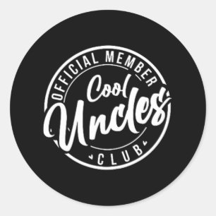 Offizielles Mitglied Cool Oncles Club Vintag Vater Runder Aufkleber