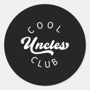 Offizielles Mitglied Cool Oncles Club Vintages Shi Runder Aufkleber