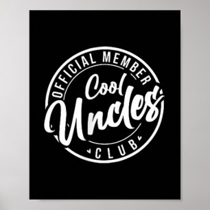 Offizielles Mitglied Cool Uncles Club Vintage Väte Poster