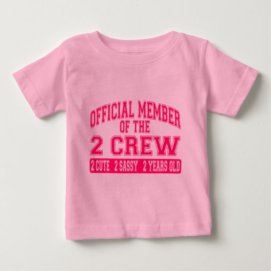 Offizielles Mitglied der Crew 2 Baby T-shirt (Vorderseite)