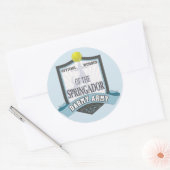 Offizielles Mitglied der Springador-Barmy-Armee Runder Aufkleber (Umschlag)