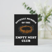 Offizielles Mitglied des Empty Nest Clubs Postkarte (Stehend Vorderseite)