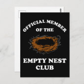 Offizielles Mitglied des Empty Nest Clubs Postkarte (Vorne/Hinten)