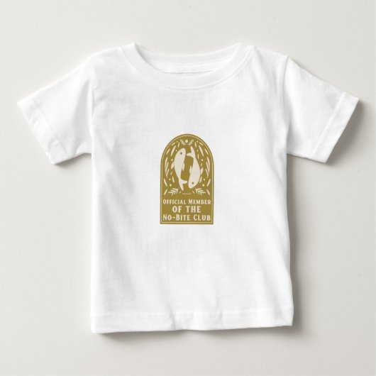 Offizielles Mitglied des No-Bite Club Fischens Baby T-shirt (Vorderseite)