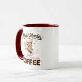 Offizielles Mitglied Müde Mütter, die Kaffee brauc Tasse (Vorderseite Links)