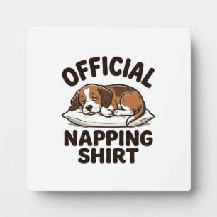Offizielles Napping-Shirt Sleepy Dog Vintage Desig Fotoplatte