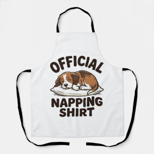 Offizielles Napping-Shirt Sleepy Dog Vintage Desig Schürze