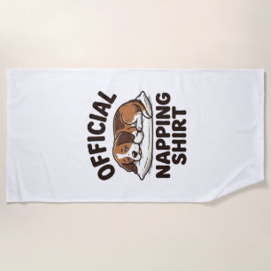 Offizielles Napping-Shirt Sleepy Dog Vintage Desig Strandtuch