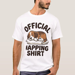 Offizielles Napping-Shirt Sleepy Dog Vintage Desig T-Shirt