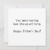 Offizielles Nickerchen Champ Father's Day Flat Gru Karte (Rückseite)