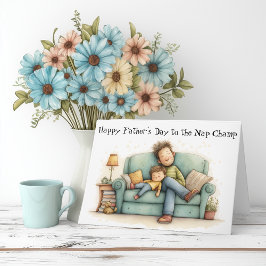 Offizielles Nickerchen Champ Vatertag Karte