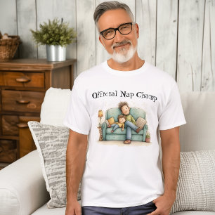 Offizielles Nickerchen Champ Vatertag T-Shirt