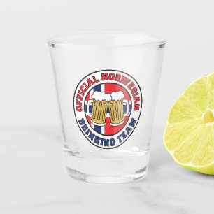 Offizielles norwegisches Trinkteam Schnapsglas