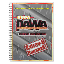 Offizielles PAWA Poster auf einem handlichen Notizblock