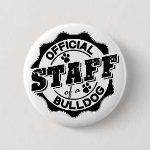 Offizielles Personal einer Bulldogge Button