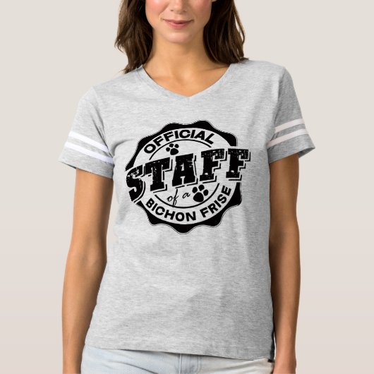 Offizielles Personal eines Bichon Frise T-Shirt (Vorderseite)