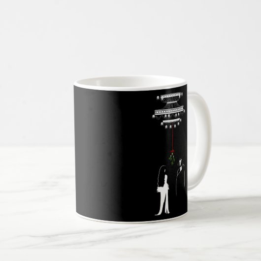 Offizielles Phantom der Oper Mistletoe Kaffeetasse (VorderseiteRechts)