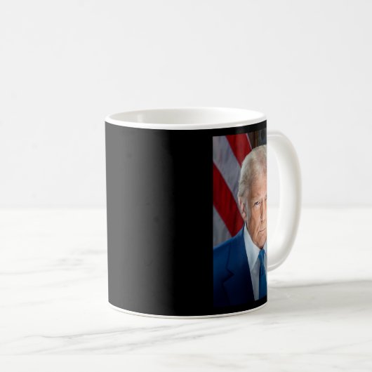 Offizielles Portrait des Weißen Hauses Donald J Tr Kaffeetasse (VorderseiteRechts)