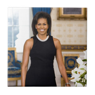 Offizielles Portrait von First Lady Michelle Obama Fliese