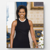Offizielles Portrait von First Lady Michelle Obama Fotoplatte (Vorderseite)