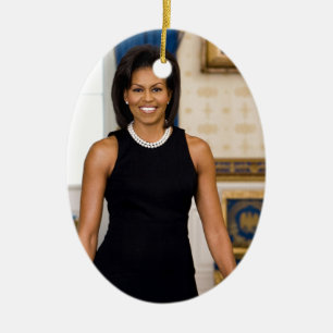 Offizielles Portrait von First Lady Michelle Obama Keramik Ornament